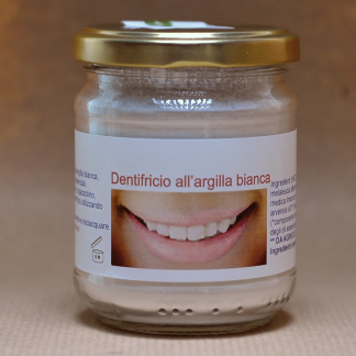 Dentifricio polvere argilla bianca